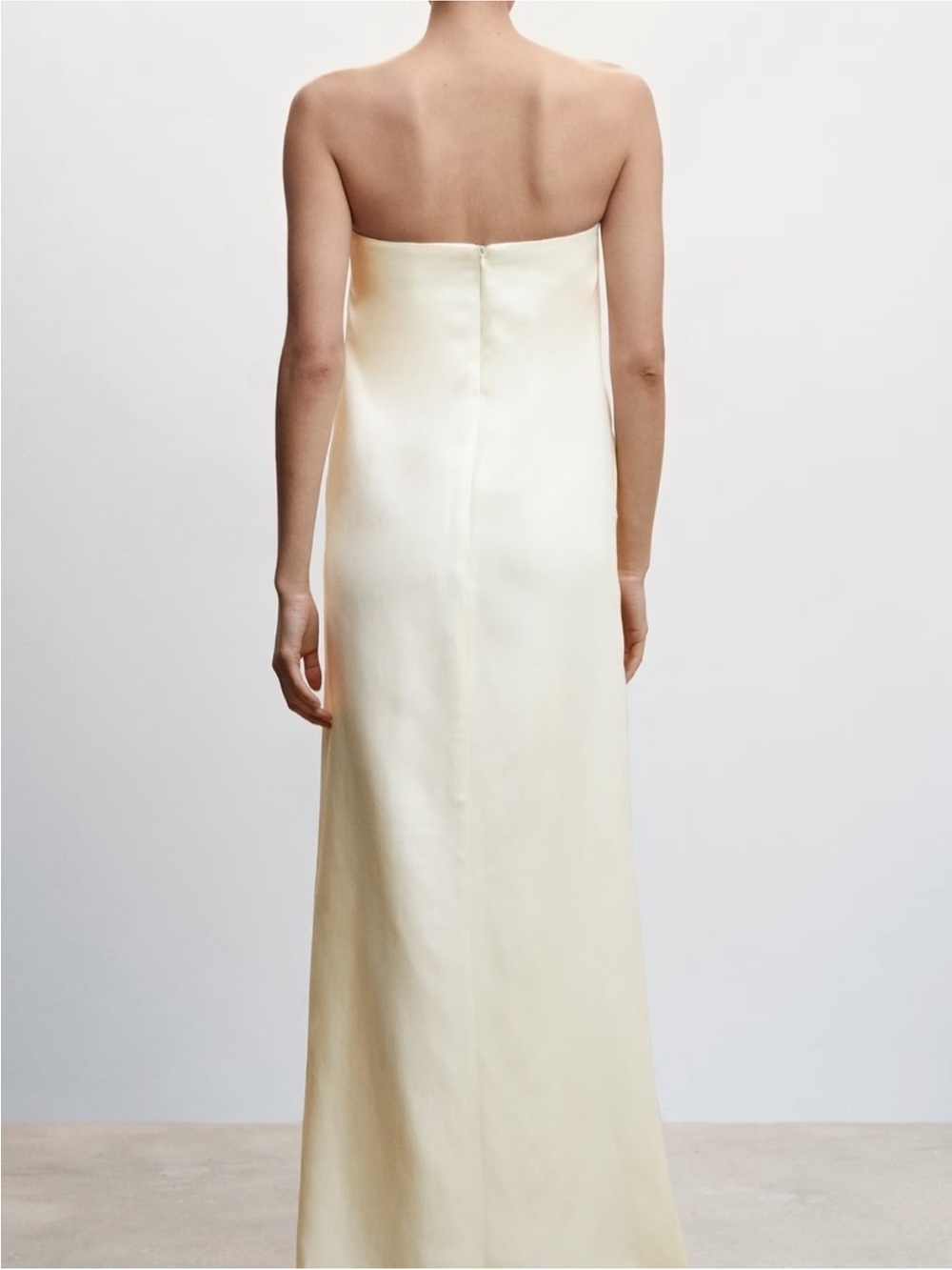 Mango Strapless Cream Evening Gown - Picture 2 of 4